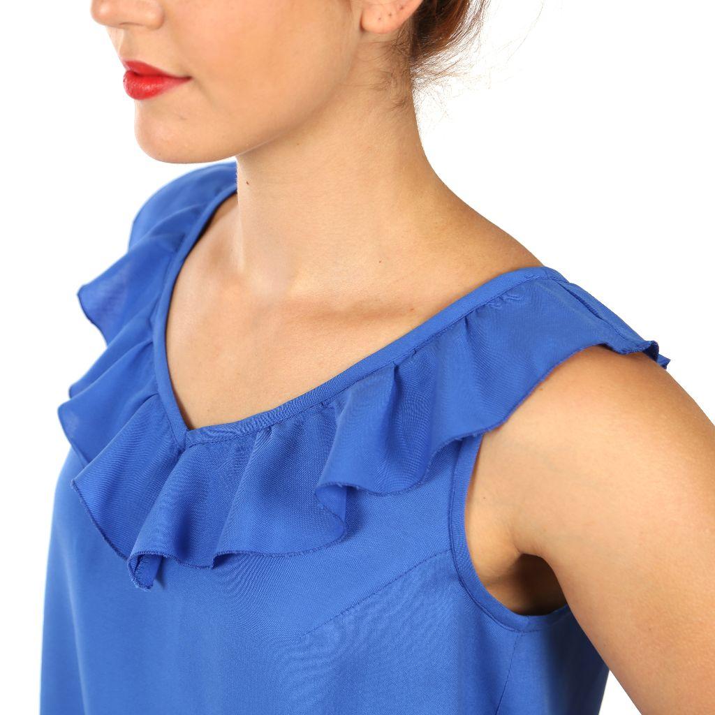 Papierschnittmuster Top mit V-Volant Frau Lydia XS-XXL